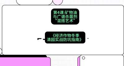 第4节：【替代方案】矿物油与广谱杀菌剂的&ldquo;混搭艺术&rdquo;，课程：《经济作物冬季清园&middot;实战防坑指南》#识农AI