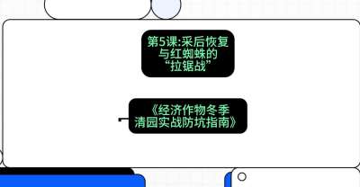 第5节：【柑橘清园】采后恢复与红蜘蛛的&ldquo;拉锯战&rdquo;，课程：《经济作物冬季清园&middot;实战防坑指南》#识农AI